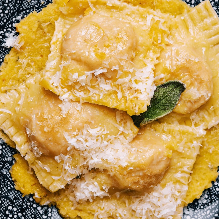 Savor our authentic ravioli