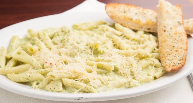 Chicken Penne Pesto.